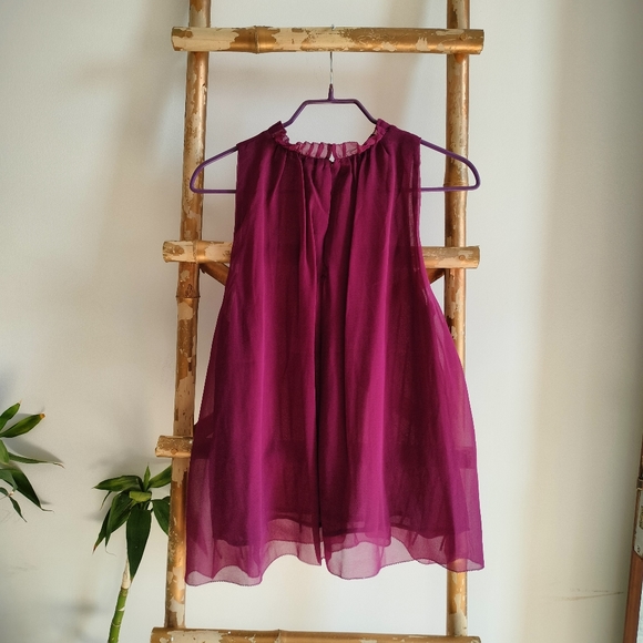 Sequin Flowy Magenta Top - Picture 14 of 16